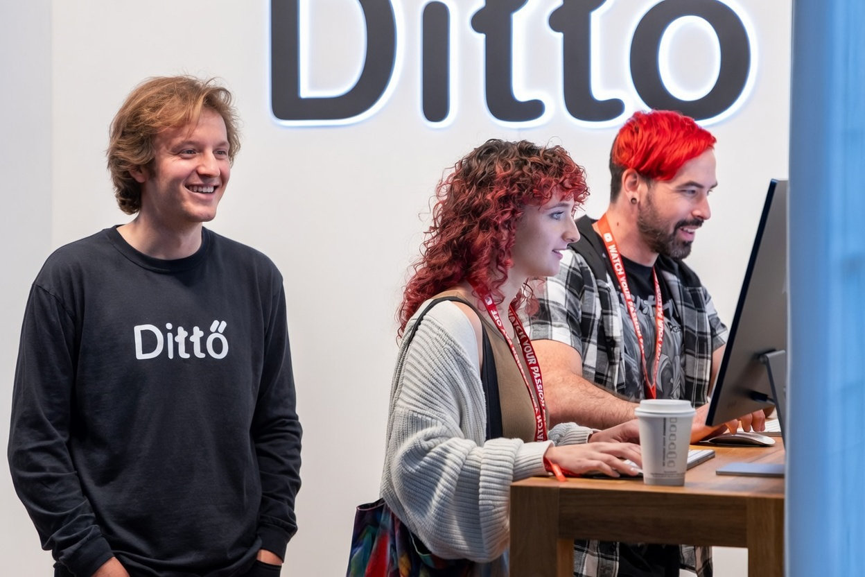 Nate Stone with Nick Pro at the DittoDub booth